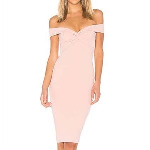 Nookie Dolly Midi dress in blush